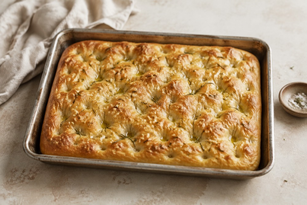 Luftig focaccia med rosmarin